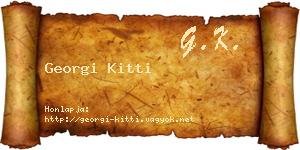 Georgi Kitti névjegykártya
